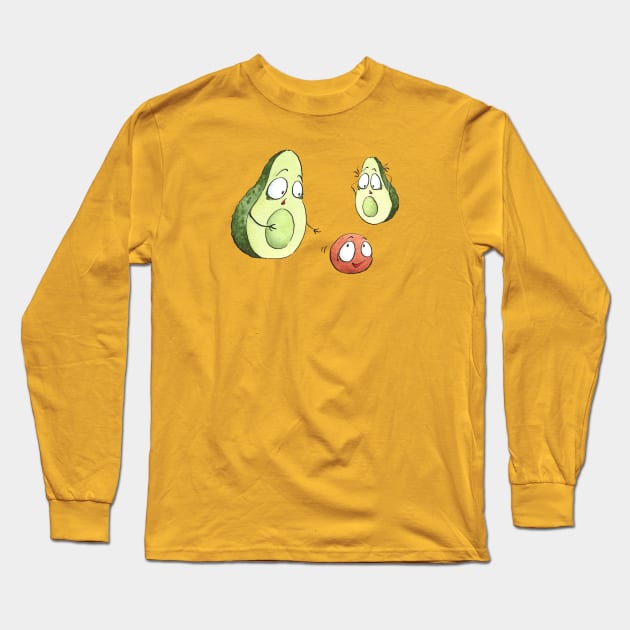 Avocados Long Sleeve T-Shirt by Alyona Shilina